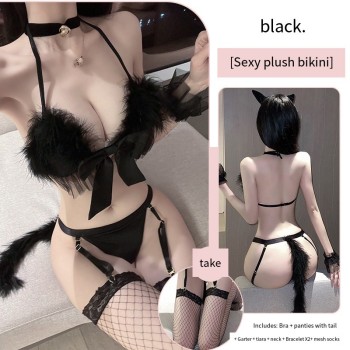 性感情趣内衣猫咪诱惑制服小胸调情火辣床上睡衣激情午夜魅力套装