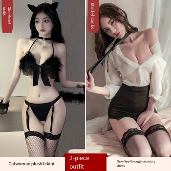 性感情趣内衣猫咪诱惑制服小胸调情火辣床上睡衣激情午夜魅力套装