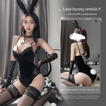 曼烟情趣内衣性感兔女郎诱惑免脱睡衣床上战袍秋冬激情制服套装女