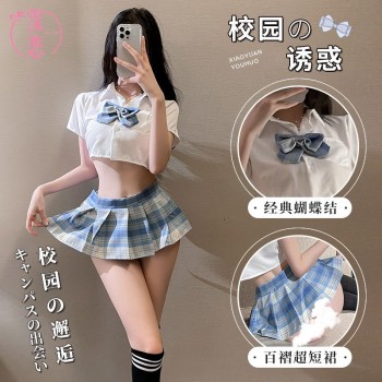 霂恋情趣学生装制服性感日系格子JK制服诱惑纯情短裙激情制服套装