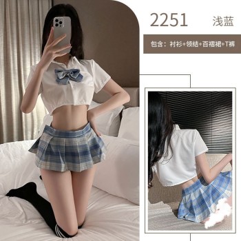 霂恋情趣学生装制服性感日系格子JK制服诱惑纯情短裙激情制服套装