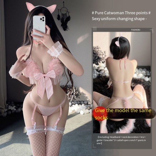 猫咪情趣内衣猫女郎制服套装cosplay二次元小猫2023新款m衣服角色