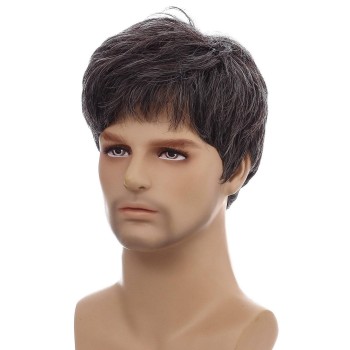 跨境欧美假发 时尚男士假发蓬松短发机制化纤假发头套men's wig