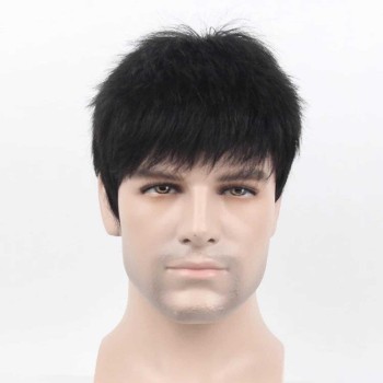 跨境欧美假发 时尚男士假发蓬松短发机制化纤假发头套men's wig