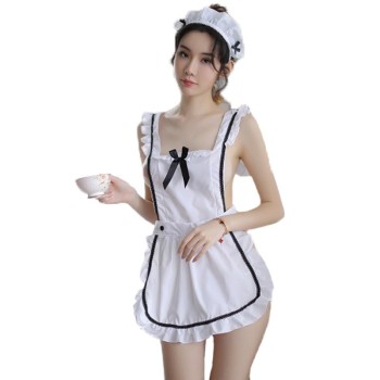 欧美情趣内衣女式性感透明制服诱惑乖巧可爱女仆女佣套装一件代发