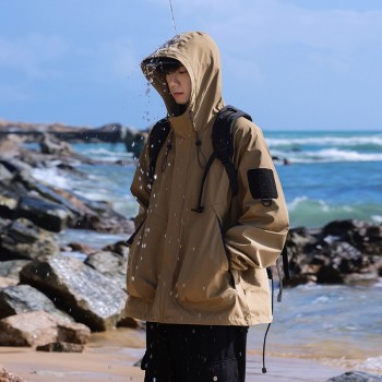 Outdoor coat Men's hooded jacket Hiking wear