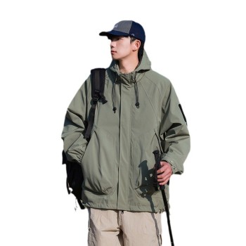 Outdoor coat Men's hooded jacket Hiking wear