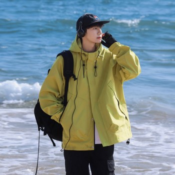 Outdoor coat Men's hooded jacket Hiking wear