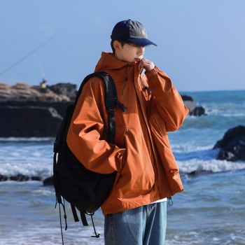 Outdoor coat Men's hooded jacket Hiking wear