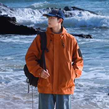Outdoor coat Men's hooded jacket Hiking wear