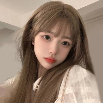 齐刘海网红纯欲风黑长直发自然假发女全头套白金色假发长直发芭比
