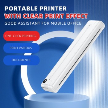 A4 Office Printer Portable Mini ink-free thermal paper Photo label mini printer