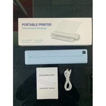 A4 Office Printer Portable Mini ink-free thermal paper Photo label mini printer