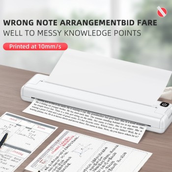A4 Office Printer Portable Mini ink-free thermal paper Photo label mini printer